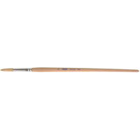 Pinceau de forme ronde en soies blanches pures pour marquage, Largeur de la brosse de 9/32", Soie blanche, Manche &agrave; Bois FMT Sales Ltd