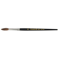Pinceau pointu &agrave; soies noires pour artiste, Largeur de la brosse de 5,7 mm, Soie de chameau, Manche &agrave; Bois FMT Sales Ltd
