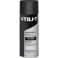 UTILI-T General Purpose Enamel Spray Paint, Black, Flat, 10 oz./283 g, Aerosol Can FMT Sales Ltd