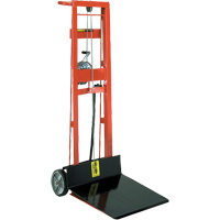 Platform Lift Stacker , Hand Winch Operated, 750 lbs. Capacity, 40" Max Lift FMT Sales Ltd