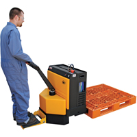 Fully Powered Electric Pallet Truck With  Stand-On Platform, 4500 lbs. Cap., 48" L x 30.25" W FMT Sales Ltd
