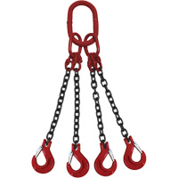&eacute;lingue en chaîne, chaîne Calibre 100, Quadruple branches, crochets Oblong et &eacute;chappement, 5/16" x 10' FMT Sales Ltd