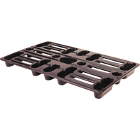 Plastic Pallets, 4-Way Entry, 24" L x 15" W x 1-1/2" H FMT Sales Ltd