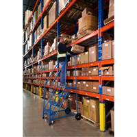 CSA-Certified Rolling Step Ladder, 4 Steps, 22" Step Width, 37" Platform Height, Steel FMT Sales Ltd