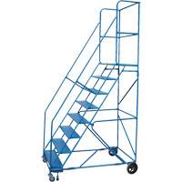 CSA-Certified Rolling Step Ladder with Locking Step, 8 Steps, 30" Step Width, 72" Platform Height, Steel FMT Sales Ltd