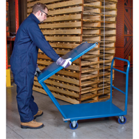 Chariots &agrave; tablettes/plateforme, Acier, 24" la x 36" p x 40" h, Capacit&eacute; de la plateforme 1300 lb FMT Sales Ltd