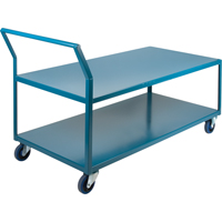 Chariots surbaiss&eacute;s robustes, 2 niveaux, 30" la x 60" p x 40" h, 1200 lb Cap FMT Sales Ltd
