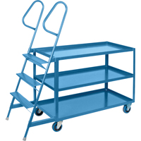 Chariots &agrave; cueillette, Acier, 24" la x 64" p, 3 tablettes, Capacit&eacute; 1200 lb FMT Sales Ltd