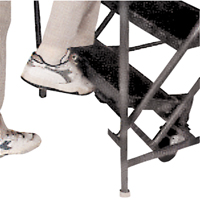 Slope Rolling Ladder, 9 Steps, Anti-Skid, 50° Incline, 90" High FMT Sales Ltd