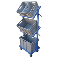 Chariot &agrave; cueillette, Acier, 30-11/16" la x 19-1/4" p, 3 tablettes, Capacit&eacute; 300 lb FMT Sales Ltd