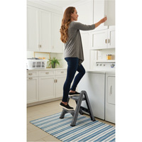Folding Step Stool, 2 Steps, 19-1/2" x 20-1/2" x 22-3/4" High FMT Sales Ltd