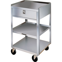 Supports en acier inoxydable pour &eacute;quipement, 300 lb Capacit&eacute;, Acier inoxydable, 16-3/4" x la, 30-1/8" x ha, 18-3/4" p, 1 tirroirs FMT Sales Ltd