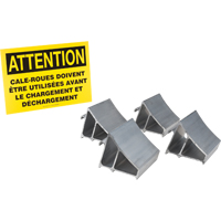 Aluminum Wheel Chock Kit, 7" W x 6" D x 6" H FMT Sales Ltd