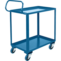 Chariot ergonomique &agrave; tablettes, 800 lb Capacit&eacute;, Acier, 20" la x 37" ha x 32" p, Bordure vers le haut FMT Sales Ltd