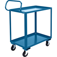 Chariot ergonomique &agrave; tablettes, 800 lb Capacit&eacute;, Acier, 20" la x 37" ha x 32" p, Bordure vers le haut FMT Sales Ltd