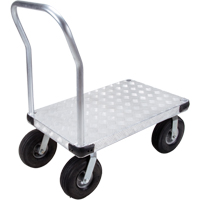 Chariots &agrave; plateforme en aluminium, 24" la x 36" lo, 1600 lb cap, Roues Pneumatique FMT Sales Ltd