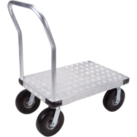 Chariots &agrave; plateforme en aluminium, 24" la x 36" lo, 1200 lb cap, Roues Anticrevaison FMT Sales Ltd