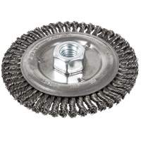 Brosse pour cordon de soudure, Dia. 5", Fils 0,022", Arbre 5/8"-11, Acier FMT Sales Ltd