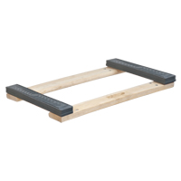 Cadre de socle roulant en bois dur &agrave; bouts avec caoutchouc, Cadre en Bois, 18" la x 24" p x 2,5" h, Capacit&eacute; de 900 lb FMT Sales Ltd