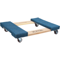 Socle roulant en bois dur &agrave; bouts avec tapis, Cadre en Bois, 18" la x 30" lo, Capacit&eacute; 1600 lb FMT Sales Ltd