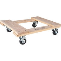 Hardwood Dolly, Polyolefin Wheels, 1000 lbs. Capacity, 18" W x 24" D x 7" H FMT Sales Ltd