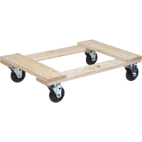 Hardwood Dolly, Polyolefin Wheels, 900 lbs. Capacity, 18" W x 24" D x 7" H FMT Sales Ltd