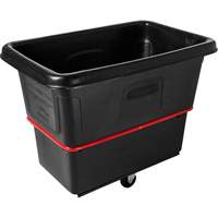 Heavy-Duty Utility Cube Truck, Black Recycled Plastic, 43-1/4" L x 28" W x 33-3/4" H, 12 cu. ft. Volume, 800 lbs. Capacity FMT Sales Ltd