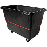 Heavy-Duty Utility Truck, Black Recycled Plastic, 59"/34-5/8" L x 34"/59-1/64" W x 42-1/16"/42-7/8" H, 27 cu. ft. Volume, 1200 lbs. Capacity FMT Sales Ltd