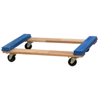 Socle roulant &agrave; plateforme ouverte avec embouts en caoutchouc, Cadre en Bois, 18" la x 30" p x 6" h, Capacit&eacute; de 900 lb FMT Sales Ltd