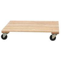 Solid Platform Wood Dolly, Rubber Wheels, 1200 lbs. Capacity, 18" W x 30" D x 7" H FMT Sales Ltd