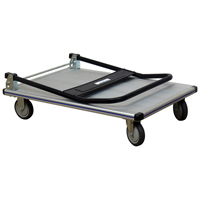 Chariot &agrave; plateforme avec poign&eacute;e pliante, Aluminium, 550 lb, 35-1/2" lo x 24" la, Hauteur 35-1/2" FMT Sales Ltd