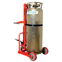 Grand chariot hydraulique HLCC pour bouteille de gaz liquide, Roues Polyur&eacute;thane, Base de 20" la x 20" p, 1000 lb FMT Sales Ltd