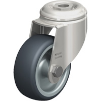 Roulette en &eacute;lastom&egrave;re thermoplastique acier inoxydable, Pivotant, Diam&egrave;tre 3-1/8" (79,5 mm), Capacit&eacute; 220 lb (100 kg) FMT Sales Ltd