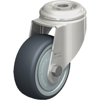 Roulette en &eacute;lastom&egrave;re thermoplastique acier inoxydable, Pivotant, Diam&egrave;tre 3-1/8" (79,5 mm), Capacit&eacute; 220 lb (100 kg) FMT Sales Ltd