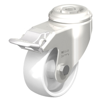 Stainless Steel Nylon Caster, Swivel with Brake, 3-1/8" (79.5 mm) Dia., 265 lbs. (120 kg.) Capacity FMT Sales Ltd