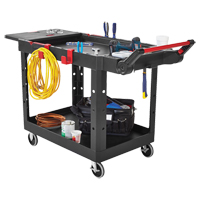 Heavy-Duty Adaptable Utility Cart, 2 Tiers, 17-3/4" x 36" x 46-1/5", 500 lbs. Capacity FMT Sales Ltd
