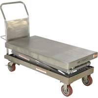 Manual Hydraulic Scissor Lift Table, 47-1/2" L x 24" W, Partial Stainless Steel, 1500 lbs. Capacity FMT Sales Ltd