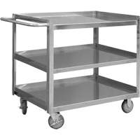 Chariot avec tablettes de calibre industriel, 3 Tiers, 24-1/8" la x 35" h x 42" p, Capacit&eacute; 1200 lb FMT Sales Ltd