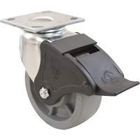 Roulette Emaxx, Pivotant avec frein, 4" (101,6 mm), Envirothane, 1000 lb (453,6 kg) FMT Sales Ltd