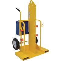 Chariot pour chalumeau et bouteille &agrave; gaz, Roues Rempli de mousse, Base de 24" la x 19-1/2" lo, 500 lb FMT Sales Ltd