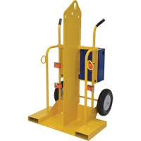Chariot pour chalumeau et bouteille &agrave; gaz, Roues Rempli de mousse, Base de 24" la x 19-1/2" lo, 500 lb FMT Sales Ltd