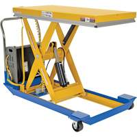 DC Powered & Manual Scissor Lift Table, Steel, 48" L x 24" W, 1000 lbs. Capacity FMT Sales Ltd
