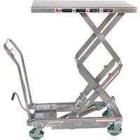 Manual Hydraulic Scissor Lift Table, 36-1/4" L x 19-3/8" W, Stainless Steel, 600 lbs. Capacity FMT Sales Ltd