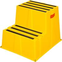 Industrial Step Stool, 2 Steps, 26" x 22-7/16" x 19-11/16" High FMT Sales Ltd
