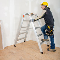 Portable Work-Stand Saw Horse, Aluminum Frame, 12-1/4" D x 56" H FMT Sales Ltd
