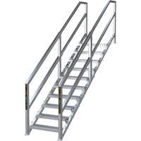 SmartStairs 6-10 Steps Modular Construction Stair System, 75" H FMT Sales Ltd