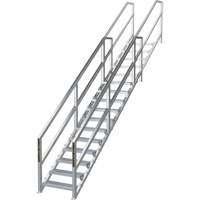 SmartStairs 11-16 Steps Modular Construction Stair System, 120" H FMT Sales Ltd