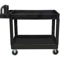 Utility Cart, 2 Tiers, 25-5/8" x 33-1/2" x 43-3/4", 550 lbs. Capacity FMT Sales Ltd