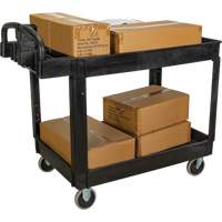 Utility Cart, 2 Tiers, 25-5/8" x 33-1/2" x 43-3/4", 550 lbs. Capacity FMT Sales Ltd