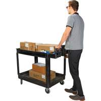 Utility Cart, 2 Tiers, 25-5/8" x 33-1/2" x 43-3/4", 550 lbs. Capacity FMT Sales Ltd